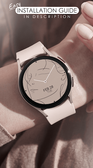 Minimal Art Line watch face Screenshot 1
