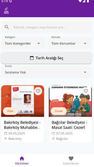 Ücretsiz Etkinlikler Platformu Screenshot 1