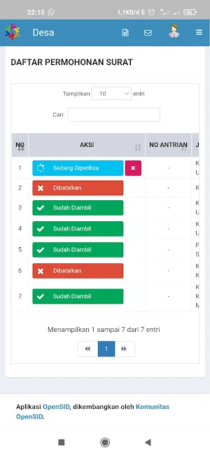 Layanan Mandiri Desa Timbang Screenshot 3