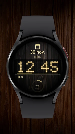 Wood'n LEDs Watch Face Screenshot 2