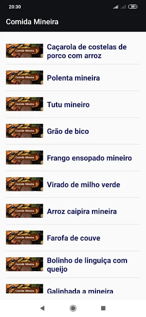 Receitas Típica Mineira Screenshot 3