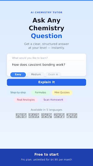ChemiNaviQ Tutor Screenshot 2