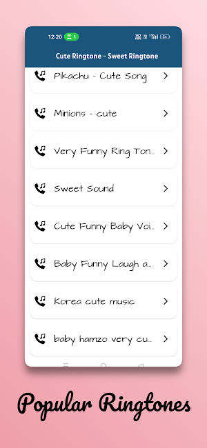 Cute Phone Ringtones - Sounds Screenshot 1