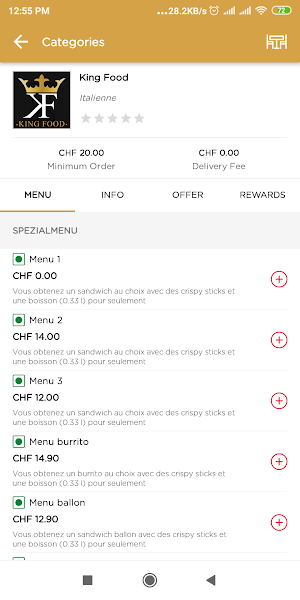 Kingfood Neuchâtel Screenshot 3