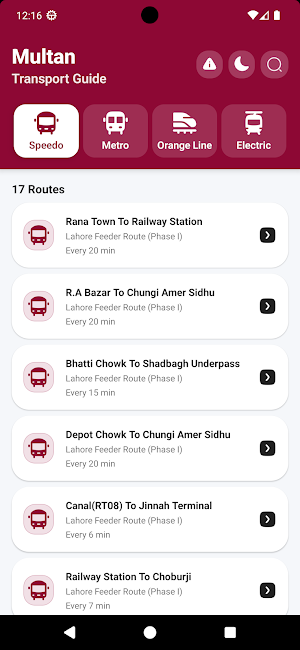 Multan Metro Bus Guide Screenshot 0