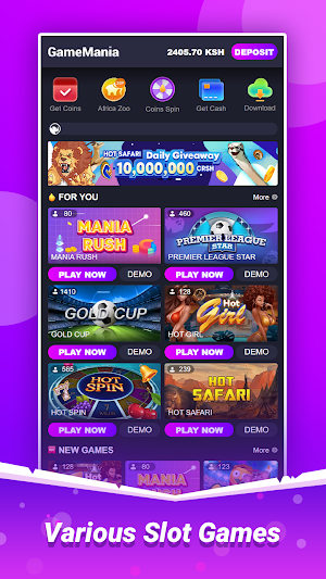 GameMania: Kenya Slot Casino Screenshot 0