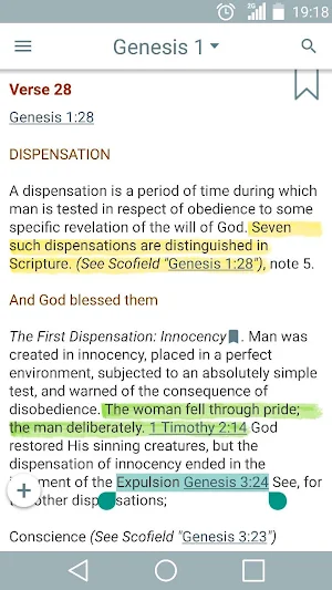 Scofield Reference Bible Notes Screenshot 0