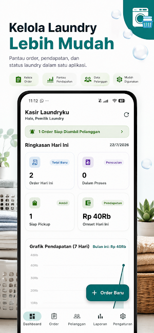 Kasir Laundry Offline Screenshot 1