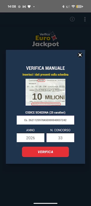 Verifica Eurojackpot Screenshot 3
