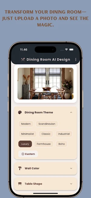 AI Dining Room Design Makeover Screenshot 0