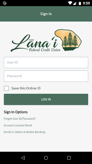 Lanai FCU Mobile Banking Screenshot 1
