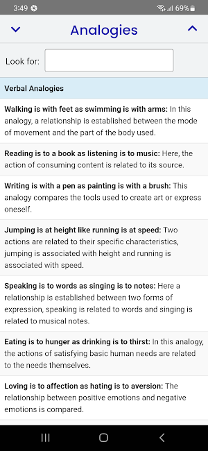Verbal Analogies Screenshot 0