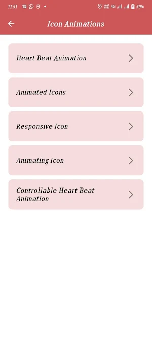 Flutter Animation Gallery Screenshot 1