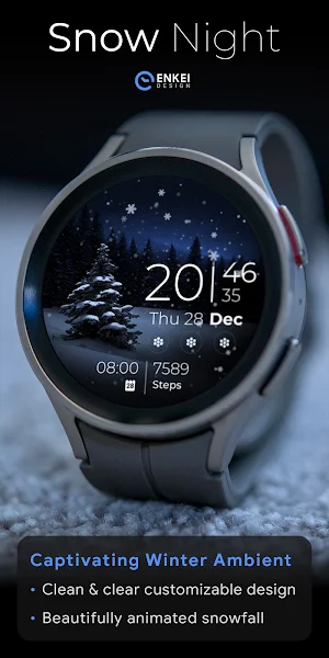 Snow Night - watch face Screenshot 0