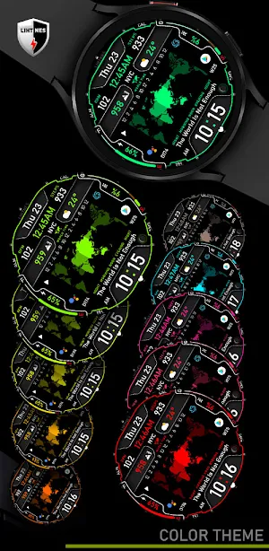 World Time Zone Watch Face 051 Screenshot 3