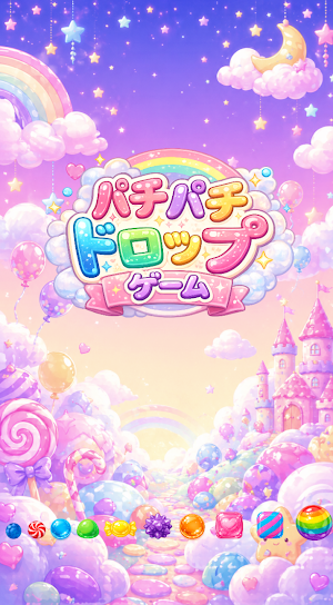 スイカゲーム風パズルゲーム「パチパチドロップゲーム」 Screenshot 1