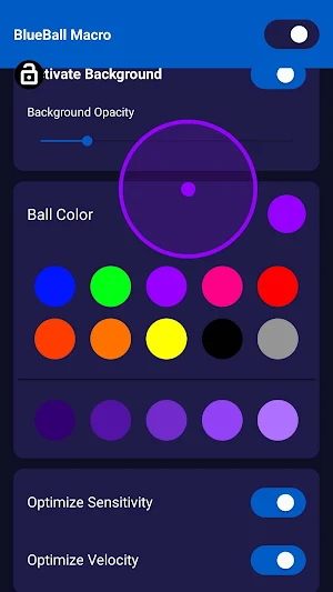 Blue Ball Macro Screenshot 1
