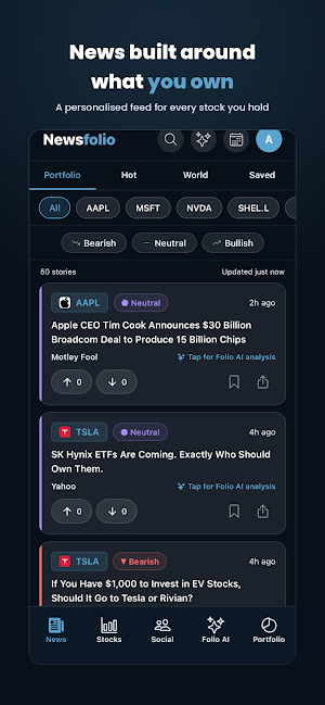 Newsfolio Screenshot 0
