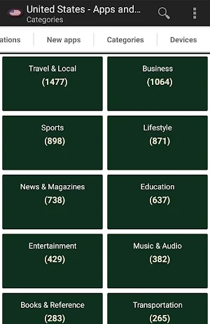 American apps and games Screenshot 1