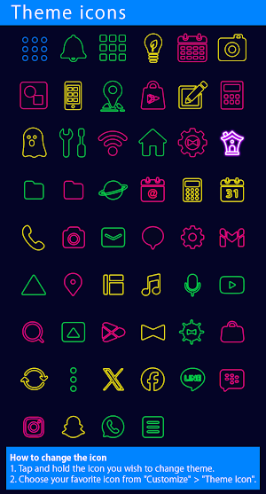 Neon Halloween Theme +HOME Screenshot 3
