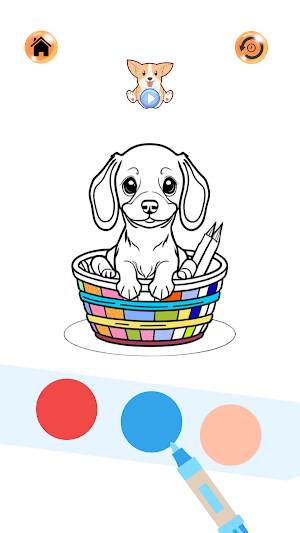 Coloring Stray Puppy Surprise Screenshot 0