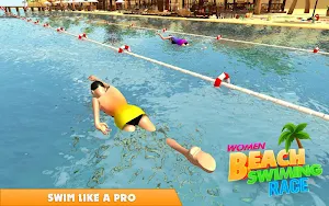 Women Beach Swimming Pool Racing Pro Screenshot 3