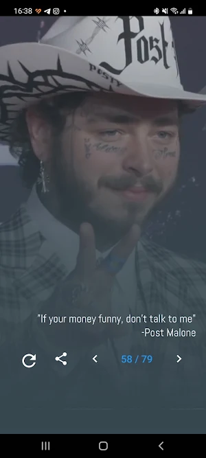 Post Malone Quotes and Lyrics Screenshot 0