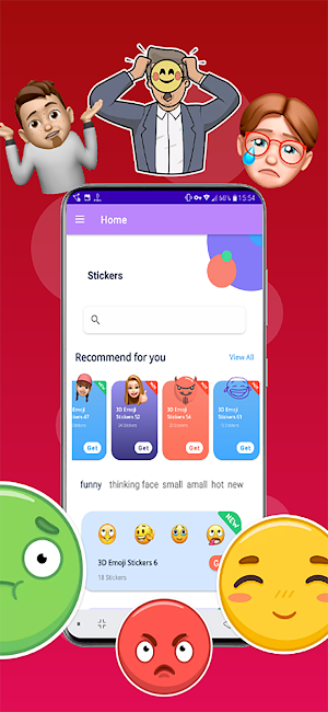 3D Emoji and facemoji for your Screenshot 1
