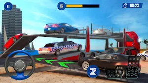 US Police Multi Level Car Transporter Truck 2020 Screenshot 1