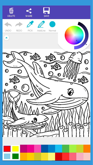 Whale and Shark Coloring Book Screenshot 3