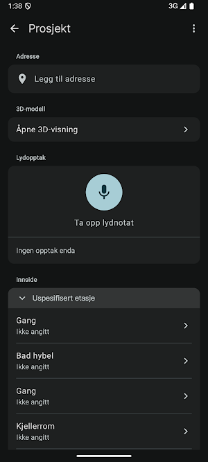 WP Befaring Screenshot 1