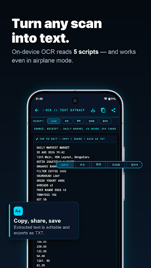 ScanCrypt - PDF Scanner & OCR Screenshot 3