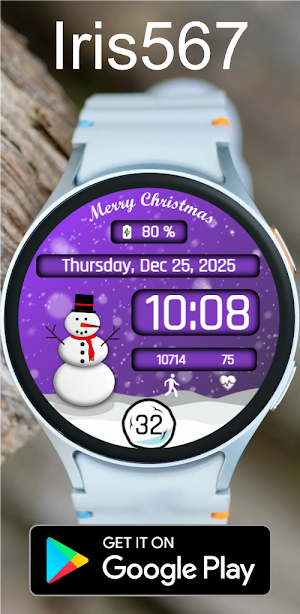 Iris567 Christmas Watch Face Screenshot 3