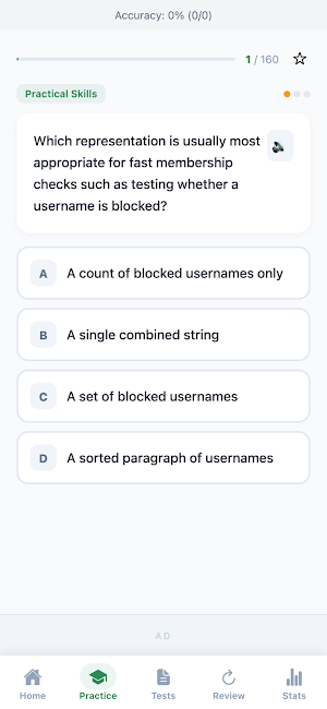 Set Theory for Computing Quiz Screenshot 1