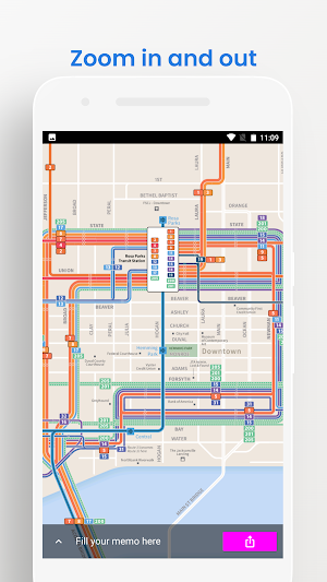 Jacksonville Bus/Travel Map Screenshot 2