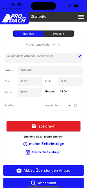 Meine Pro Dach GmbH Screenshot 1