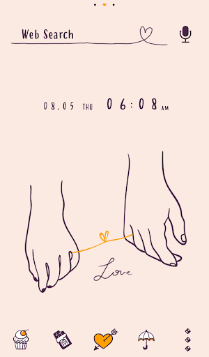 Cute Wallpaper Love Line Art Theme Screenshot 3