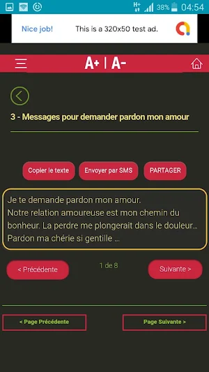SMS d'excuses à son amour - Demander Pardon Screenshot 2