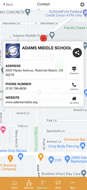 Adams Middle School Screenshot 2