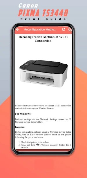 Canon Pixma TS3440 Print Guide Screenshot 1