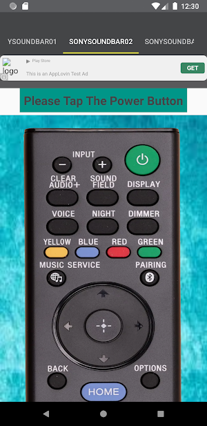 Sony Soundbar Remote Screenshot 2
