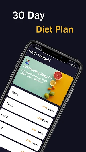 Weight Gain App for Men Screenshot 2