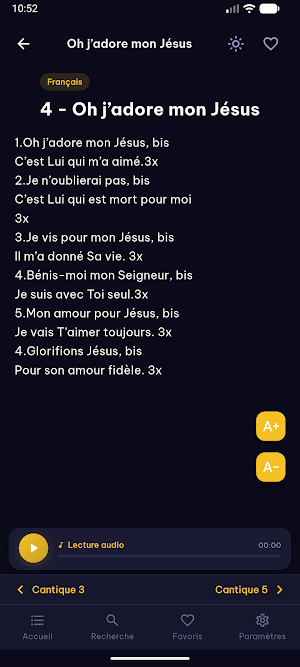 Chansons Spirituelles Screenshot 2
