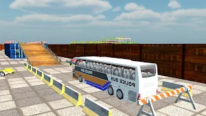 Indian police bus parking 3d Screenshot 1