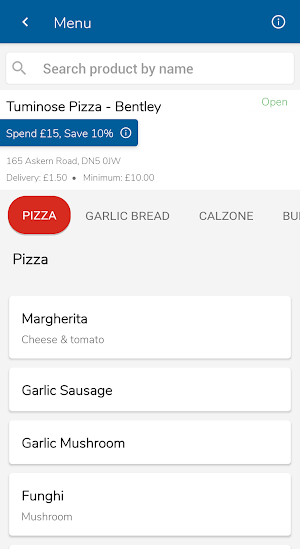 Tuminose Pizza Doncaster Screenshot 1