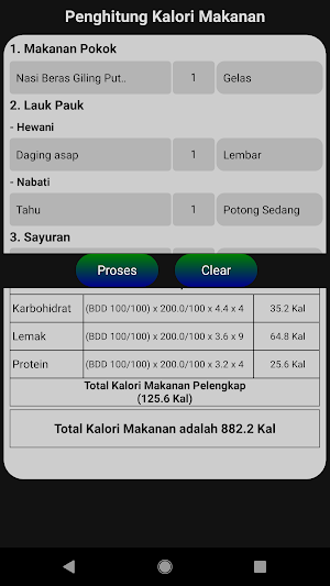 Penghitung Kalori Makanan Screenshot 2