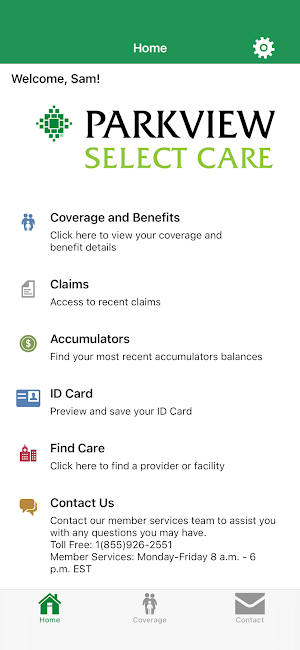Parkview Select Care Screenshot 1