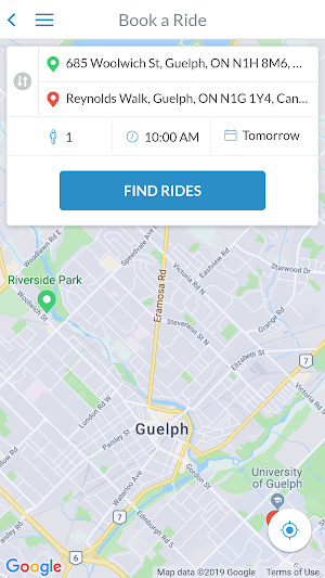 Guelph Transit Mobility Bus Screenshot 2
