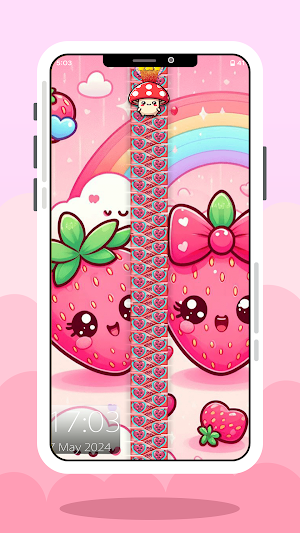 Kawaii Zipper Lock Screen Screenshot 3