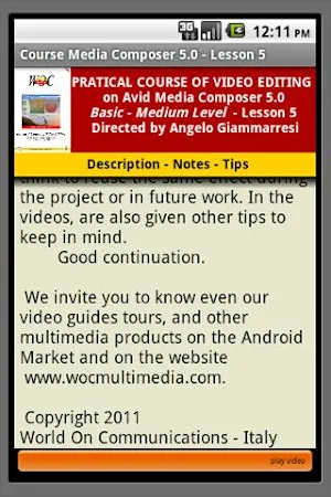 Course Media Composer 5 app.5 Screenshot 2